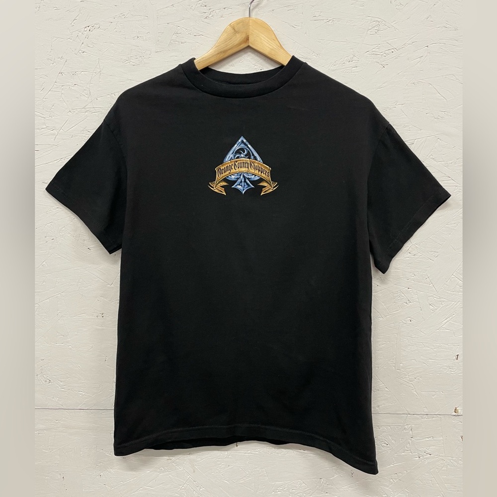 Vintage Y2K Orange County Choppers Black Spades Tee, Size M